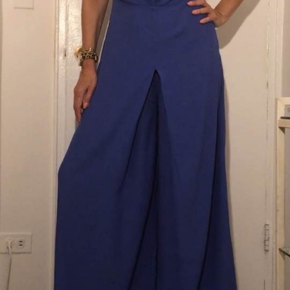 BSB-BRIGHT-BLUE-FLOWY-JUMPSUIT- L - Picture 2 of 8